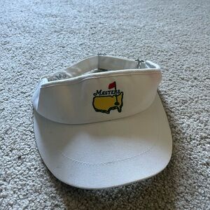 Masters White Visor with Embroidered Logo